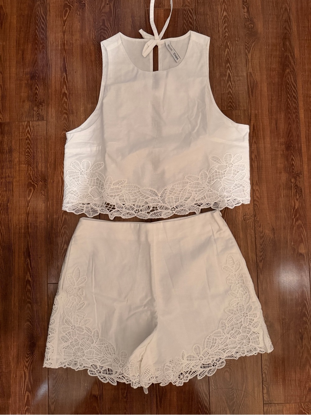 Mango Embroidered Openwork Top & Short Set - Picture 5 of 8